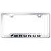 Ford Bronco 2020 Laser Etched Logo Cut-Out License Plate Frame (Chrome)