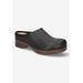 Extra Wide Width Women's Motto Clog Mule by Bella Vita in Black Woven (Size 10 WW)