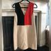 Zara Dresses | - Nwt Zara Color-Block Mini Suede Dress | Color: Red/Tan | Size: M