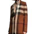 Burberry Jackets & Coats | Burberry Sidon Check Boxy Tailored Blazer | Color: Red | Size: 8