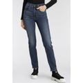 Straight-Jeans LEVI'S "724 High Rise Straight" Gr. 26, Länge 30, blau (dark indigo denim) Damen Jeans Gerade Bestseller