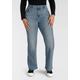 Bootcut-Jeans LEVI'S PLUS "725" Gr. 14 (44), Länge 30, blau (light indigo worn in) Damen Jeans Bootcut