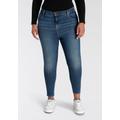 Skinny-fit-Jeans LEVI'S PLUS "720 High-Rise" Gr. 24 (54), Länge 30, blau (medium indigo worn in) Damen Jeans Röhrenjeans