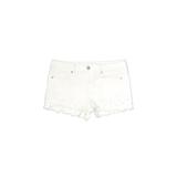 Ann Taylor LOFT Denim Shorts: Ivory Damask Bottoms - Women's Size 27