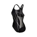 Arena Feel Women's Branch Swim Pro Back Bra Swimsuit Black-White