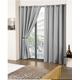New Edge Blinds Pair Of Thermal Blackout Eyelet Curtains (Grey, 66" x 90" (168cm x 228cm))