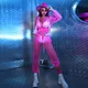 GKnitting-Costume de Danseuse pour Femme Tenue de Rave Vêtements de Scène DJ DS Wlwear