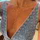 Collier Lariat en forme de Y pour femme breloque en argent regardé 2024 bijoux longs pavés de