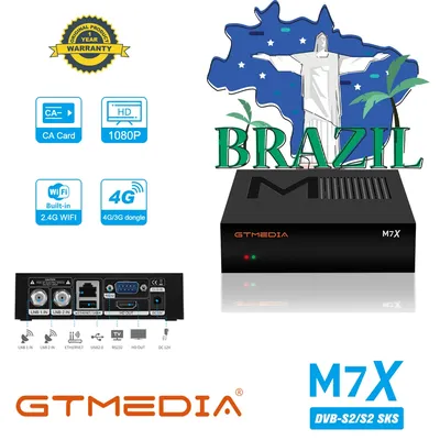 GTMEDIA – récepteur de Satellite M7X Support DVB-S2 VCM/ACM/multi-flux WIFI 2.4G intégré double