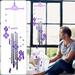 wofedyo wind chimes memorial wind chime outdoor wind chime unique tuning relax soothing melody sympathy wind chime for mom and dad garden patio patio porch home decor purple 24*12*5