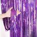 Wozhidaoke Fall Decor Christmas Decorations Foil Curtains Shimmer Curtain for Birthday Wedding Party Bright Rain Curtain Party Decoration Rain Curtain 1Mx1M Home Decor Event & Party Purple 22*13*1
