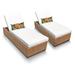 Afuera Living Patio Chaise Lounge in White Finish (Set of 2)