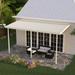 Four Seasons OLS TWV Series 14 ft wide x 8 ft deep Aluminum Patio Cover with 20lb Snowload & 3 Posts in Ivory