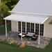 Four Seasons OLS TWV Series 14 ft wide x 8 ft deep Aluminum Patio Cover with 10lb Snowload & 3 Posts in White