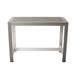 Pangea Home Betty 43x59 Modern Aluminum Large Bar Table in Gray Finish