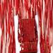 Wozhidaoke Fall Decor Christmas Decorations Foil Curtains Shimmer Curtain for Birthday Wedding Party Bright Rain Curtain Party Decoration Rain Curtain 1Mx1M Home Decor Event & Party Red 23*18*3 Red