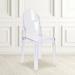 BizChair 4 Pack Ghost Chair with Oval Back in Transparent Crystal