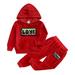 Pack Baby Boy Boys Jogging Suits Kids Toddler Baby Girls Boys Autumn Winter Letter Cotton Long Sleeve Pants Hooded Sweatshirt Set Clothes Boys 4 T Clothes