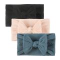 Baby Girl Headbands Outfits Headbands Nylon Toddler Baby Boys Girls Solid Bow Hairband Headwear Headband Elastics Hair Accessories 3 Pack Small Baby Headbands