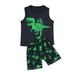 Set Summer Vest+Shorts Kids Boys Girls Baby Clothes Toddler Outfit Dinosaur Boys Outfits&Set For 4-5 Years