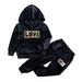 7t Boys Clothes Kids Track Suit Kids Toddler Baby Girls Boys Autumn Winter Letter Cotton Long Sleeve Pants Hooded Sweatshirt Set Clothes Toddler Boy Fashion Outfits