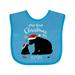 Inktastic Our First Christmas Bears in Santa Hats with Ornaments 2021 Boys or Girls Baby Bib