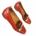 Coach Shoes | Coach P481 Lia Red Orange Loafers Made In Italy | Color: Orange/Red | Size: 5.5