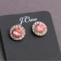 J. Crew Jewelry | J.Crew Peach Pink Crystal Ear Stud | Color: Pink | Size: Os