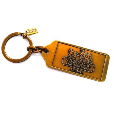 Coach Accessories | 2 Left! Vintage Large Coach Brass Keychain Fob Tag Purse Charm | Color: Gold/Yellow | Size: Os