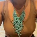 Anthropologie Jewelry | Anthropologie Beaded Turquoise Statement Necklace | Color: Blue/Green | Size: Os