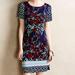 Anthropologie Dresses | Anthropologie Deveney Ponte Shift Tracy Reese Colorful Knit Dress Blue Floral | Color: Blue/Red | Size: 4