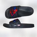 Adidas Shoes | Adidas Marvel Spider-Man Sandals Boys Flip Flops Shoes Size 2 | Color: Black | Size: 2b