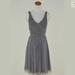 J. Crew Dresses | J Crew $250 Silk Chiffon Heidi Dress Graphite Gray | Color: Gray | Size: 0