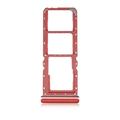 Replacement Dual Sim Card Tray Compatible For OPPO A5 (AX5 / 2018) / OPPO A3s (A3s / 2018) (Red)