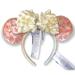 Disney Accessories | 2022 Disney Parks Peach Embroidered Flowers & Bows Minnie Ears Headband Nwt | Color: Red | Size: Os