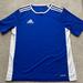 Adidas Shirts & Tops | Boys Adidas Blue And White Soccer Shirt. Size 13-14y/Large | Color: Blue/White | Size: Lb