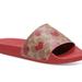 Coach Shoes | Coach Udele Sport Slide With Heart Print Sandals Size 6 | Color: Brown/Red | Size: 6