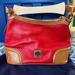 Dooney & Bourke Bags | Dooney And Burke Red Pebble Grain Leather With Tan Leather Accents. | Color: Red | Size: 9x13x5.5