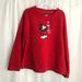 Disney Tops | Disney Mickey Mouse Oh What Fun Red Sherpa Crewneck Top Xl 16-18 | Color: Red | Size: Xl
