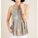 Anthropologie Tops | Anthropologie "Sunday In Brooklyn" Shimmery Tiered Baby Doll Top | Color: Gold/Silver | Size: S