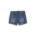 Catherine Malandrino Denim Shorts: Blue Solid Bottoms - Women's Size 7 - Dark Wash