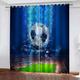 SHOMEY Eyelet Blackout Curtains Football 2x W66x L102 inch Thermal Insulated Room Darkening Curtains for Nursery Bedroom