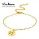 Lucktune-Bracelet pendentif rond patte de chat d’amour pour femme Bracelet pendentif empreinte
