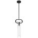 Teresa; 1 Light; Cylinder Pendant Fixture; Matte Black Finish