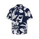 JACK&JONES Herren JPRBLATROPIC Resort Shirt S/S Relax SN Hemd, Navy Blazer/Print:SS23, Small