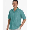 Blair Men's John Blair Short-Sleeve Guayabera Shirt - Green - 3XL