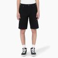 Dickies Men's Skateboarding Loose Fit Wingville Shorts, 11" - Black Denim Size 40 (WRSK06)