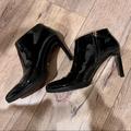 Gucci Shoes | Gucci Black Patent Leather Pointed-Toe Ankle Booties Size 36.5 | Color: Black | Size: 6.5