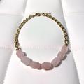 J. Crew Jewelry | J Crew Rose Quartz Gold Chain Fashion Necklace | Color: Gold/Pink | Size: Os