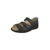 Sandale NATURAL FEET "Marokko XL", Herren, Gr. 43, schwarz, Leder, casual, Schuhe, mit anpassbarer Laufsohle